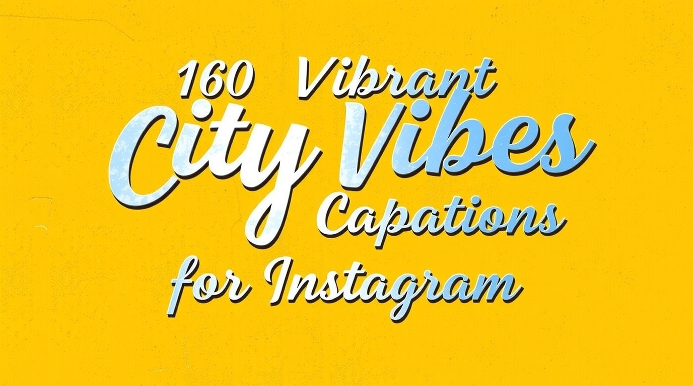 160 Vibrant City Vibes Captions for Instagram