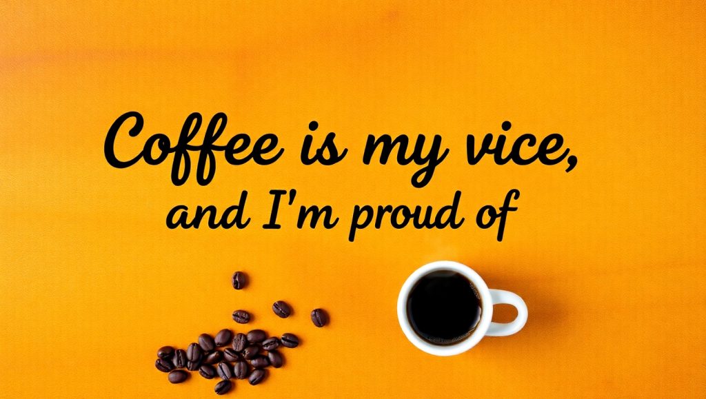 Coffee is my vice, and I’m proud of it