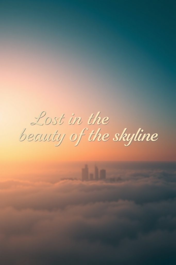 Lost in the beauty of the skyline