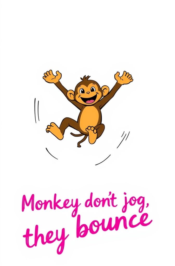 Monkeys don’t jog they bounce