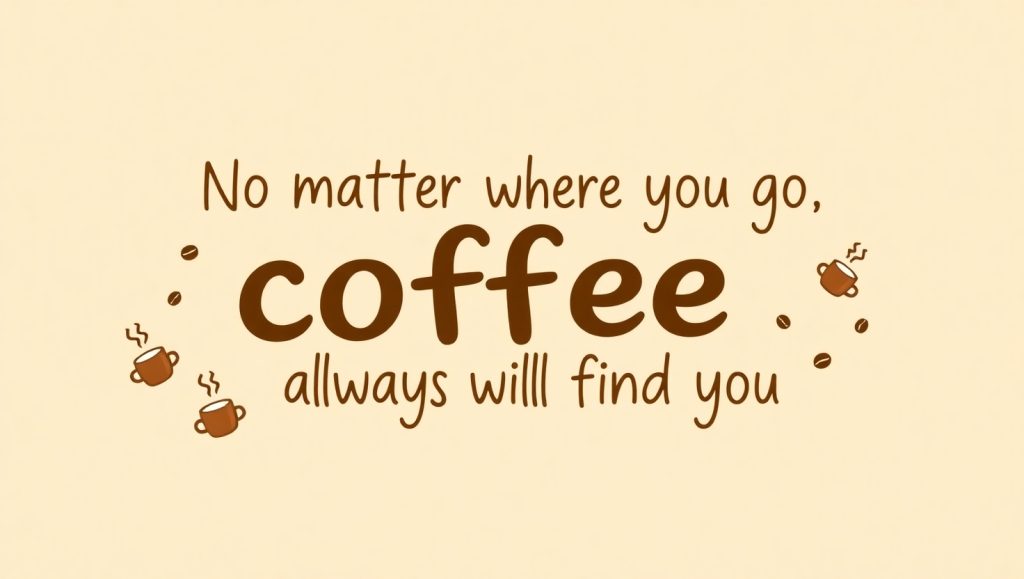 No matter where you go, coffee will always find you