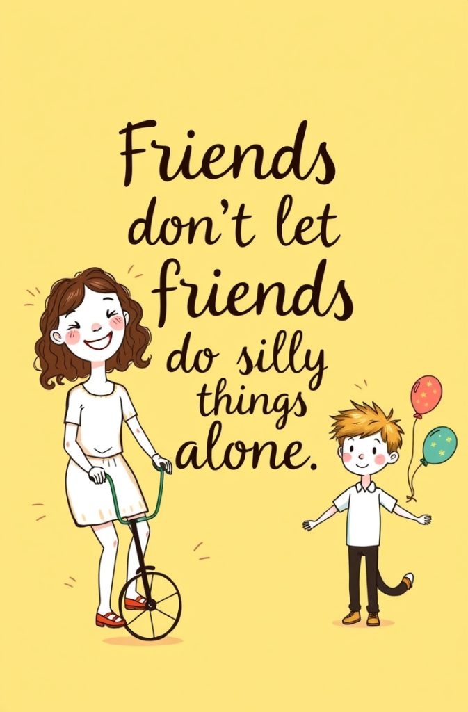 Friends don’t let friends do silly things alone