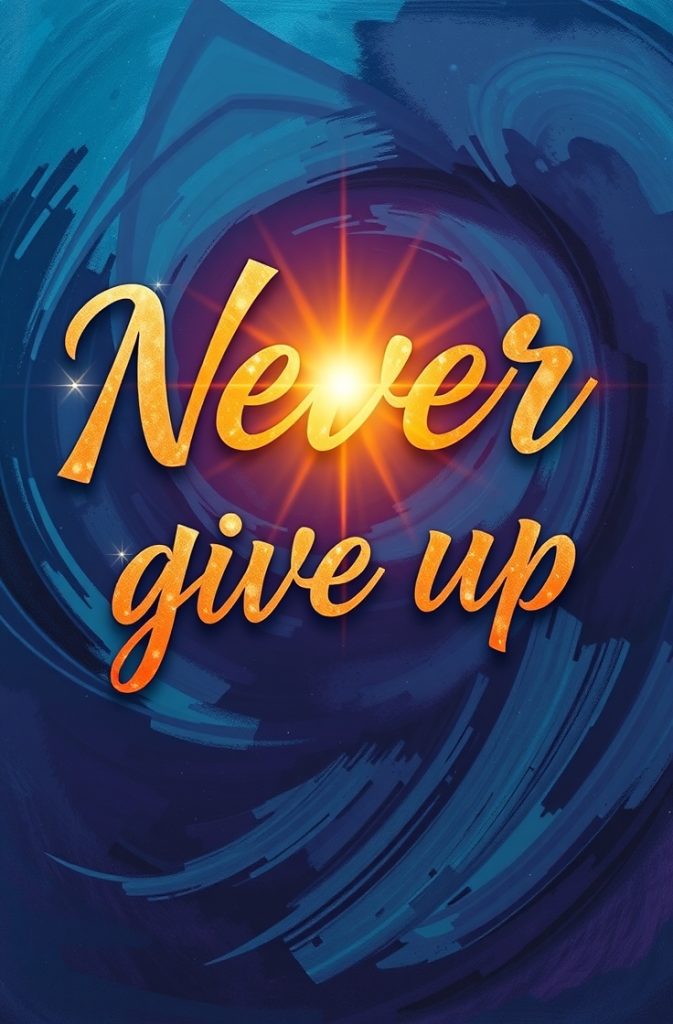 Never give up