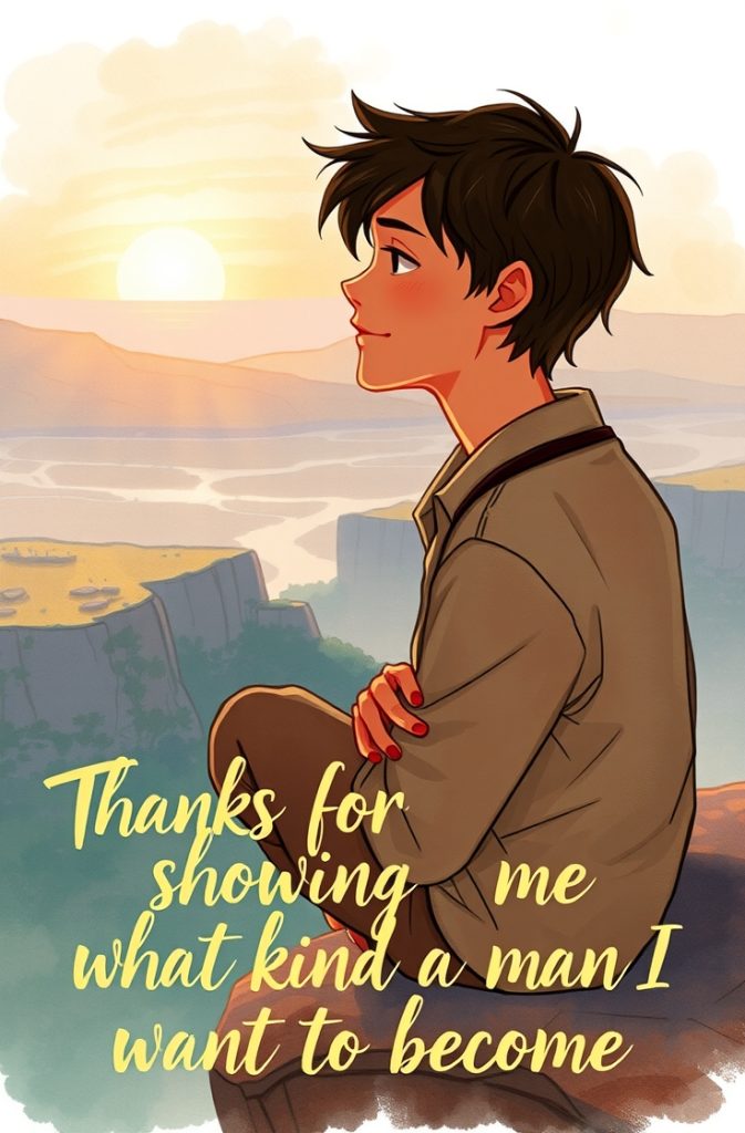 Thanks for showing me what kind of man I want to become