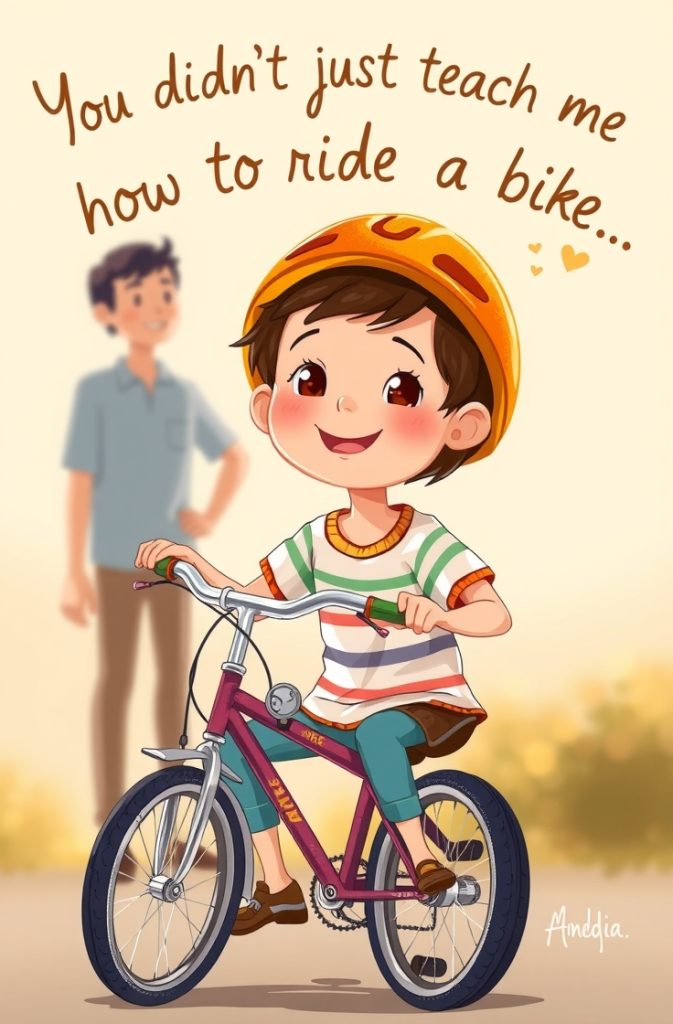 You didn't just teach me how to ride a bike