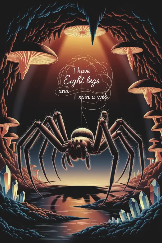 I have eight legs and I spin a web