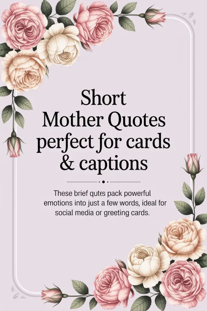 Short Mother Quotes Perfect for Cards & Captions