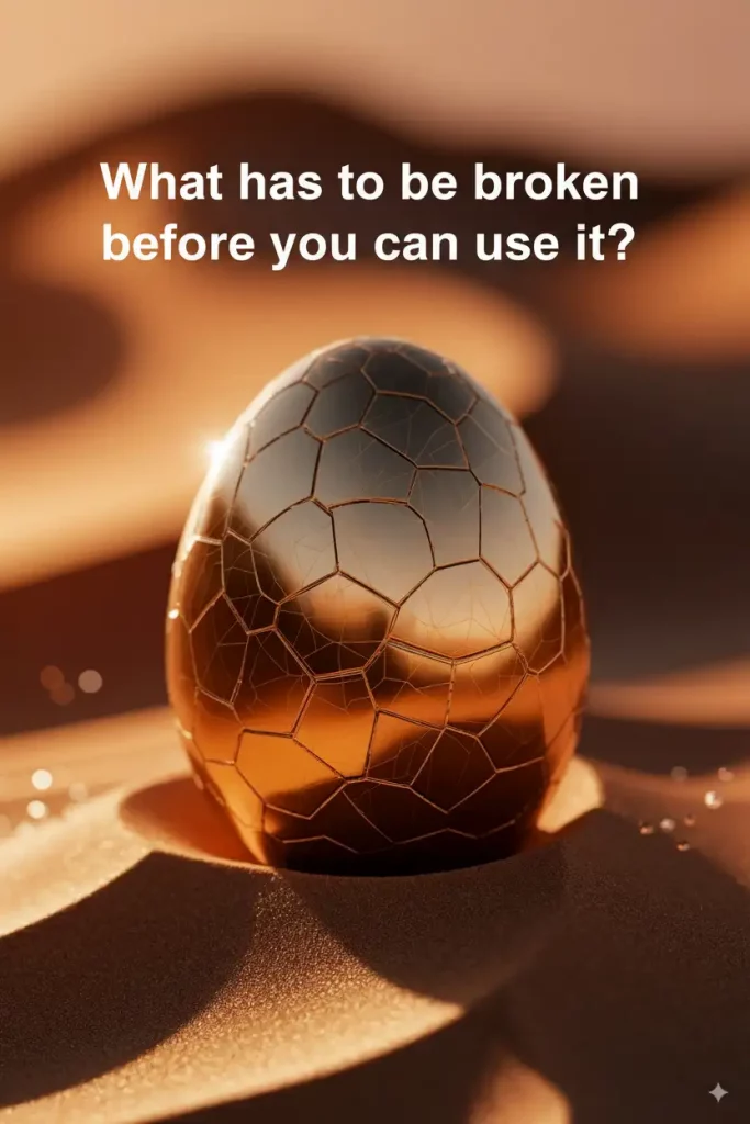 What has to be broken before you can use it?