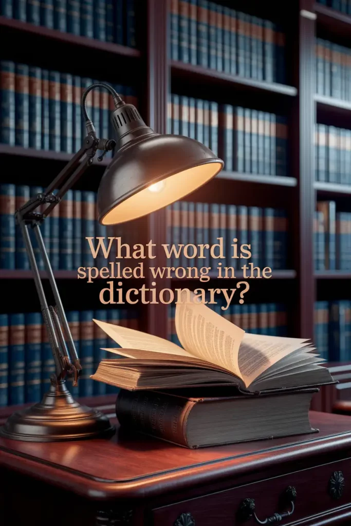 What word is spelled wrong in the dictionary