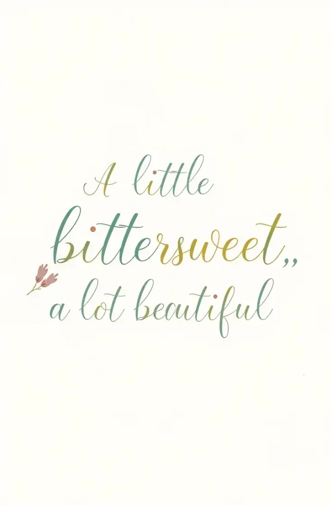 A little bittersweet, a lot beautiful.