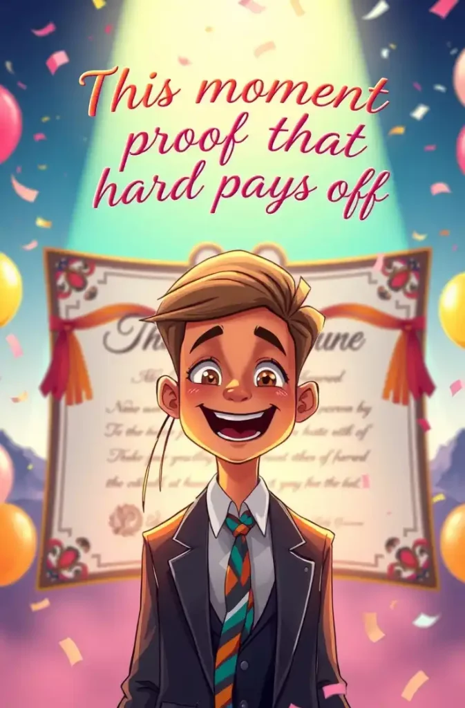 This moment is proof that hard work pays off